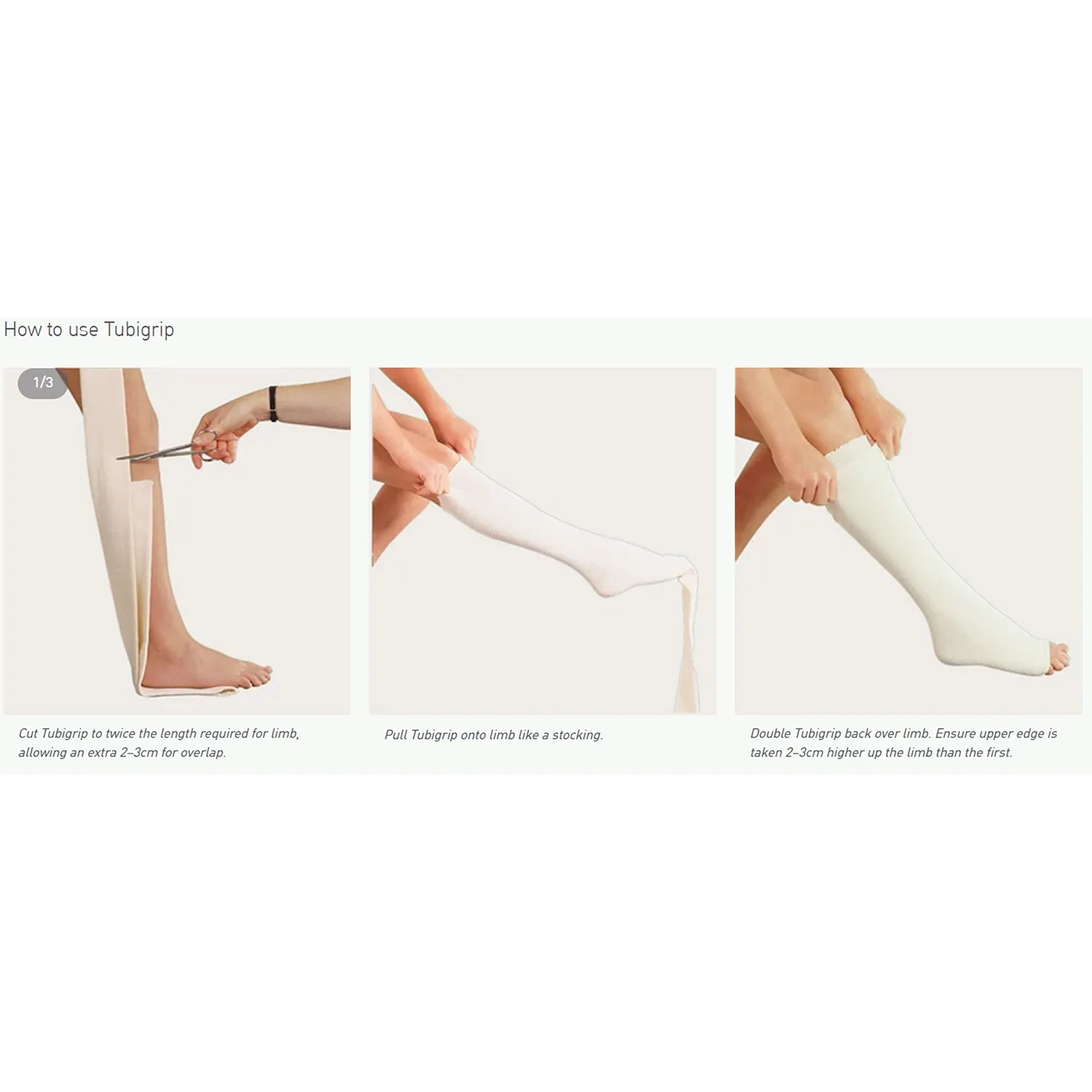 Tubigrip Multi-Purpose Elasticated Tubular Support Bandage | Natural | Size: F | 10m | 1 Roll