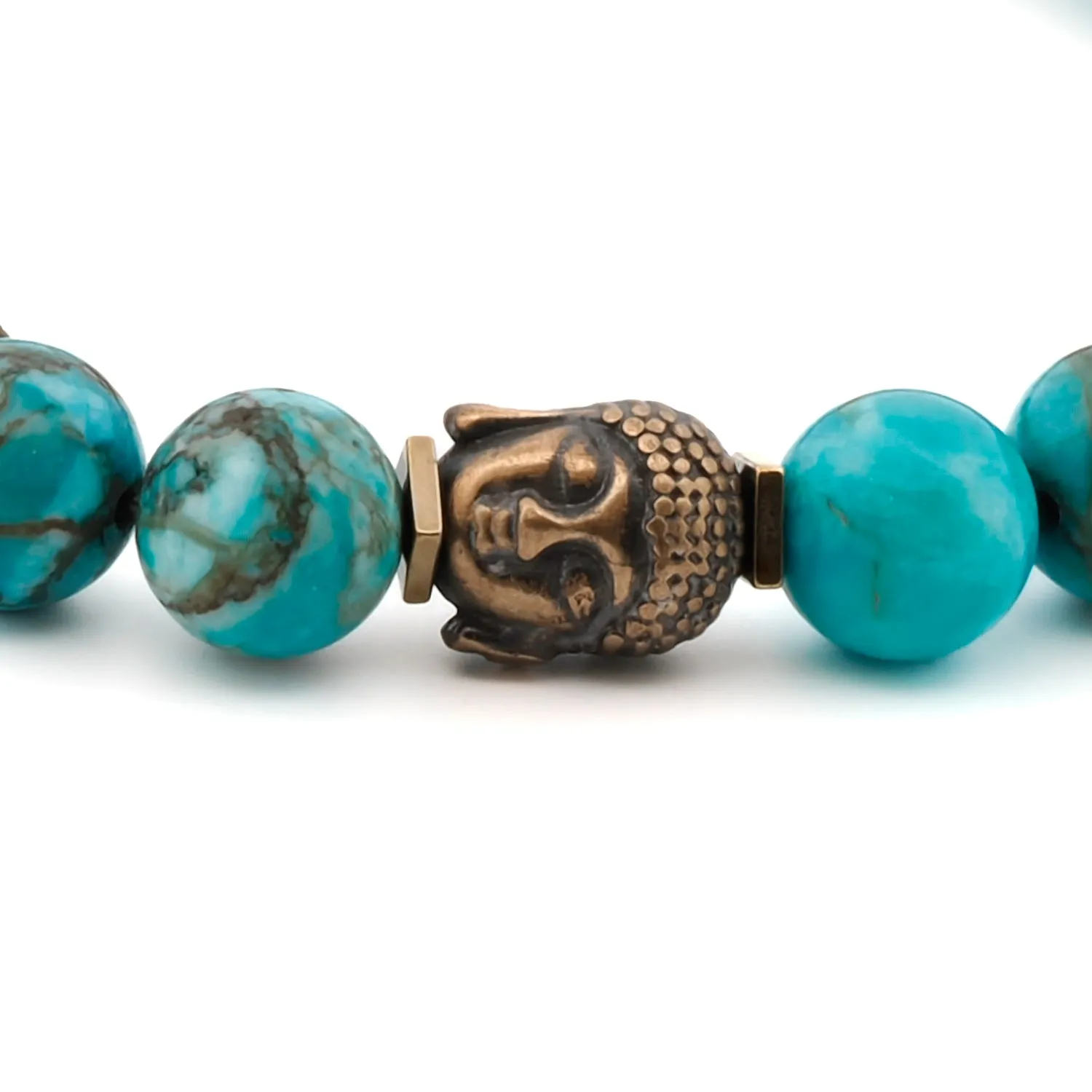 Turquoise Stone & Buddha Bead Hope Bracelet