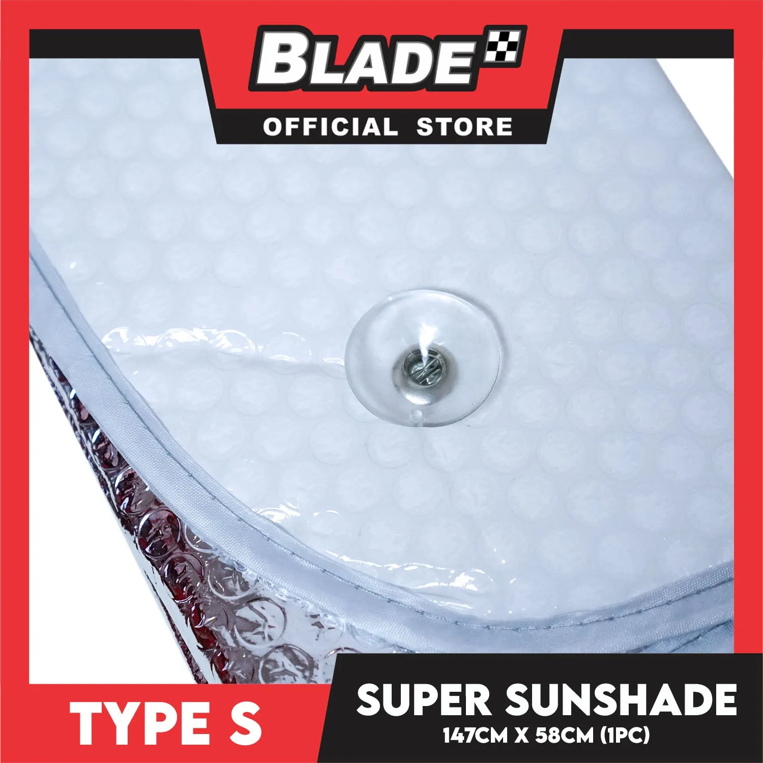 Type S Super Sunshade 147cm x 58cm Form Fitting Design, UV Blocker And Ultra Reflective 1pc T12510