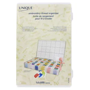 UNIQUE Large Floss Box with 100 Card Bobbins