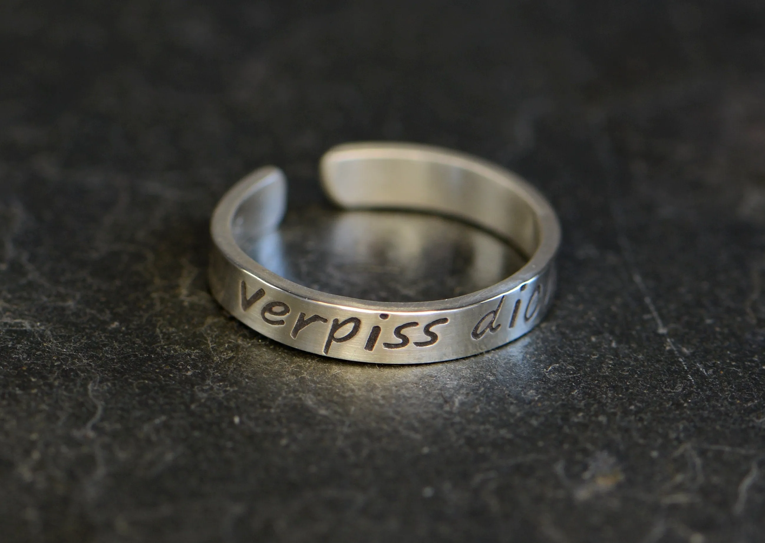 Verpiss Dich Toe Ring in Sterling Silver – Go “Piss Off" German Ring