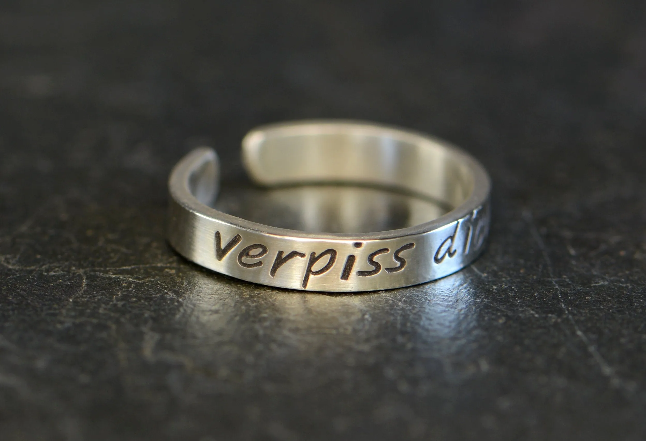 Verpiss Dich Toe Ring in Sterling Silver – Go “Piss Off" German Ring