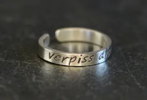Verpiss Dich Toe Ring in Sterling Silver – Go “Piss Off" German Ring