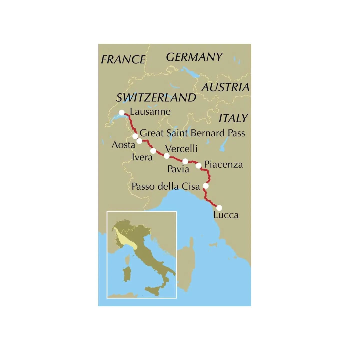 Via Francigena - Part 2 Lausanne and the Great St Bernard Pass to Lucca
