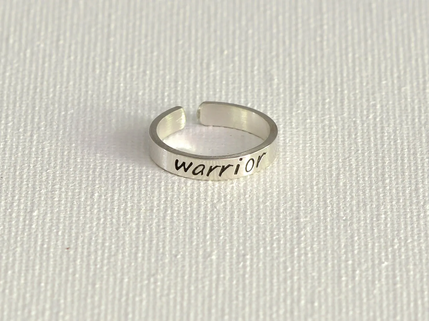Warrior sterling silver toe ring