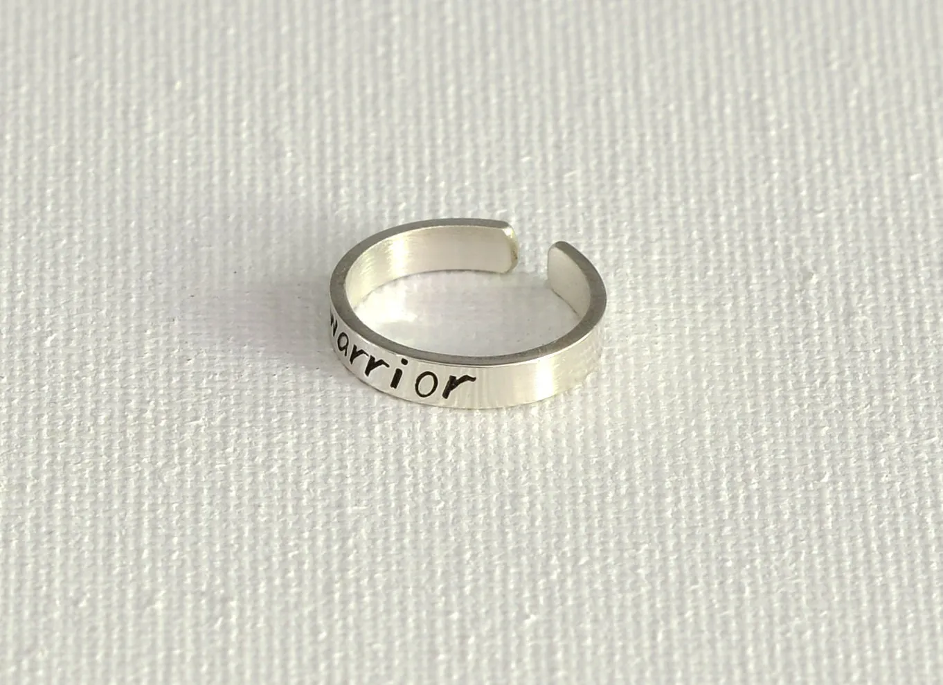 Warrior sterling silver toe ring