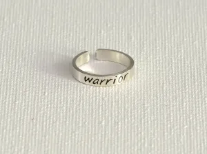 Warrior sterling silver toe ring