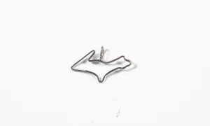 White Gold Upper Peninsula Outline Pendant
