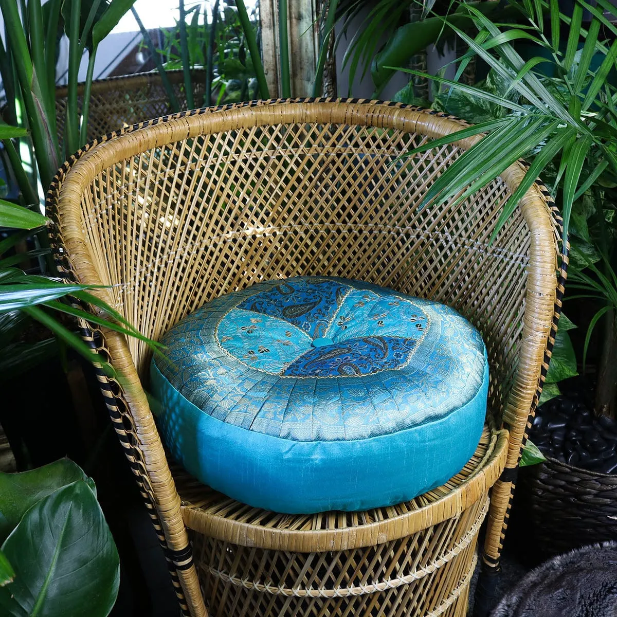 Wholesale Blue Agra Meditation Cushion