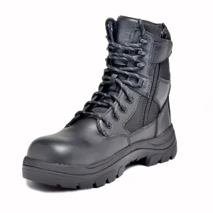 Wide Load 790BZC - 8INCH BLACK COMPOSITE TOE ZIP / LACE UP BOOT