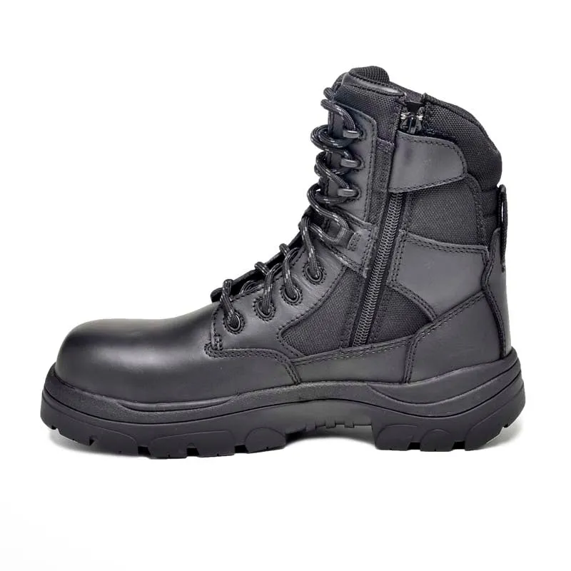 Wide Load 790BZC - 8INCH BLACK COMPOSITE TOE ZIP / LACE UP BOOT