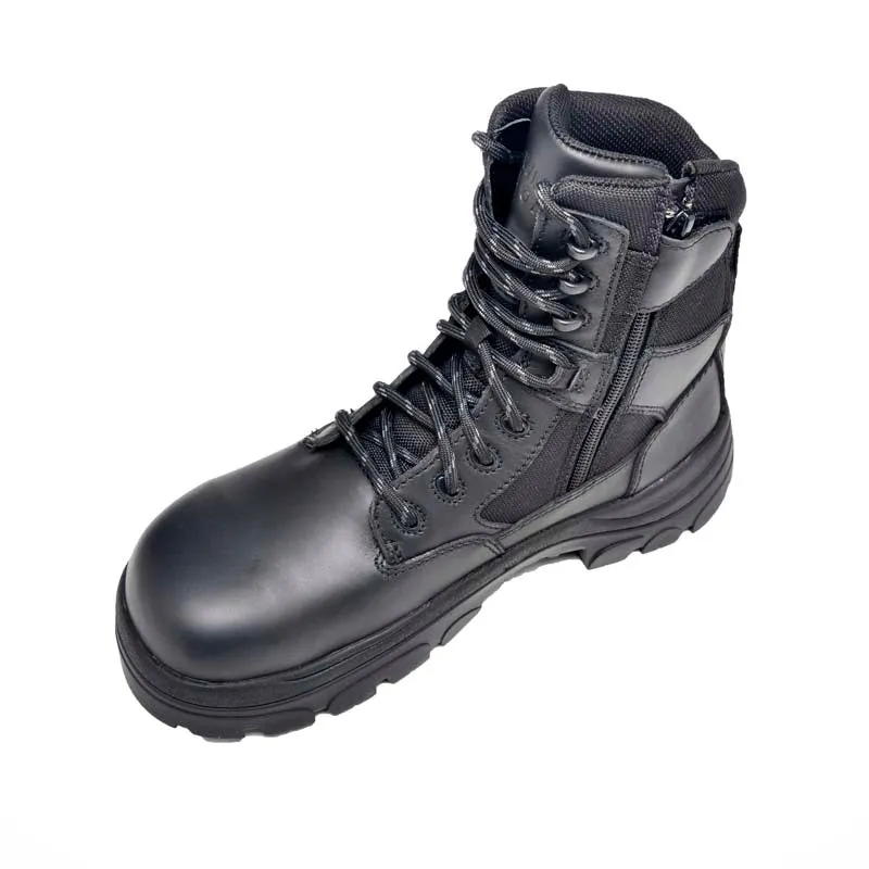 Wide Load 790BZC - 8INCH BLACK COMPOSITE TOE ZIP / LACE UP BOOT
