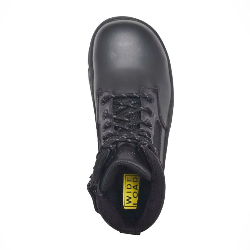 Wide Load 790BZC - 8INCH BLACK COMPOSITE TOE ZIP / LACE UP BOOT