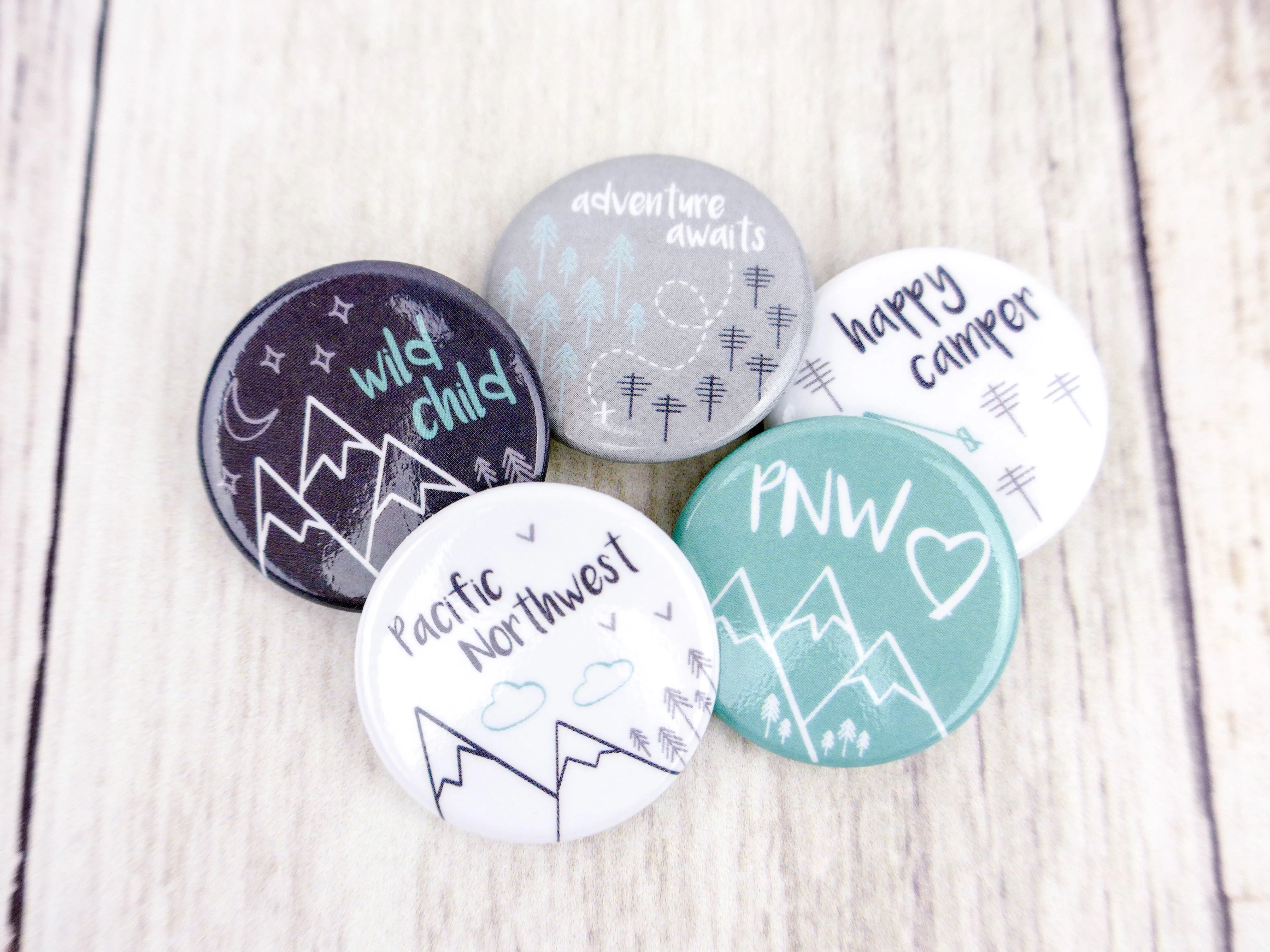 Wild Child Button Pin