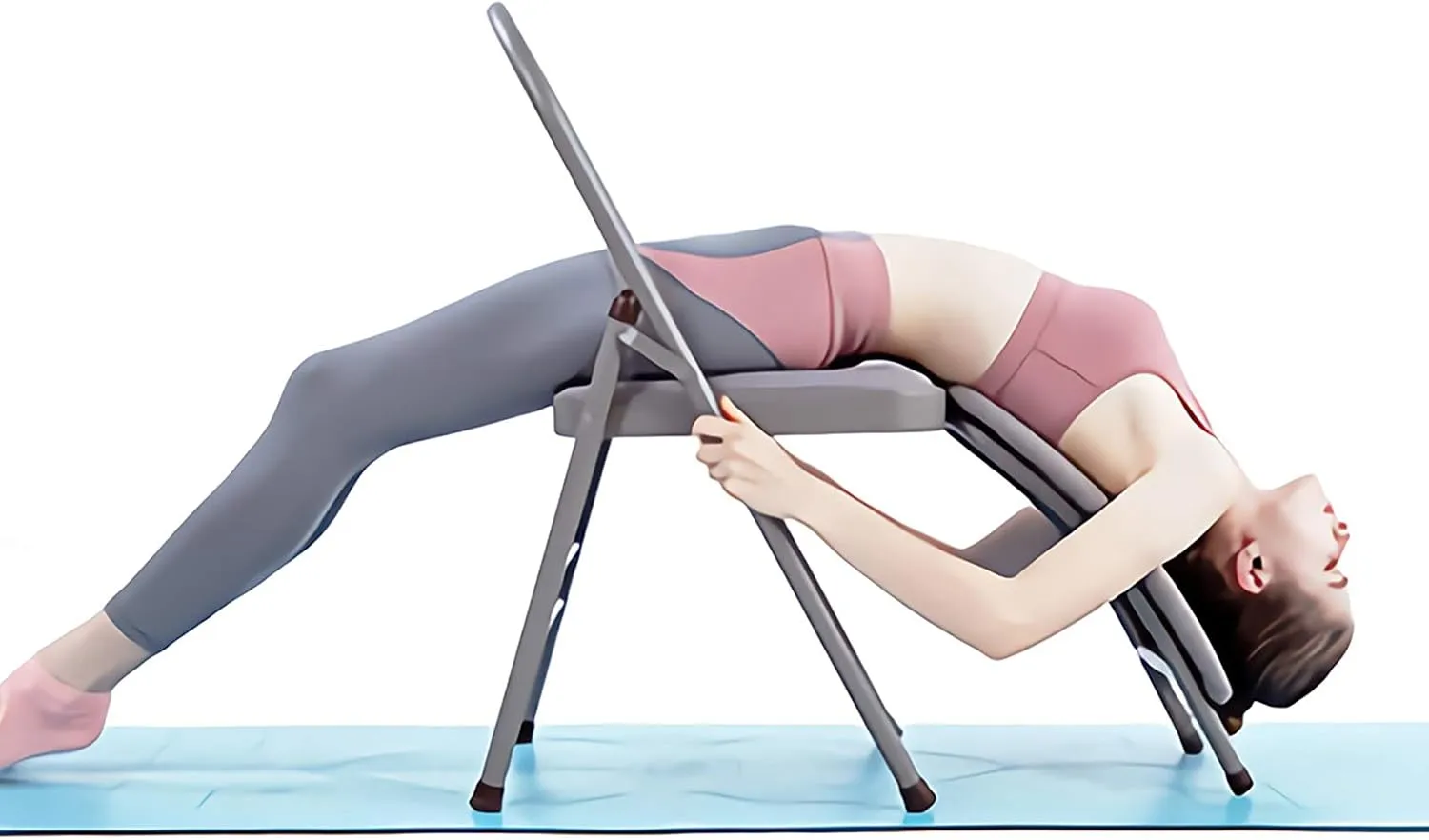 Yoga Auxiliary Chair with Detachable Lumbar Back Support