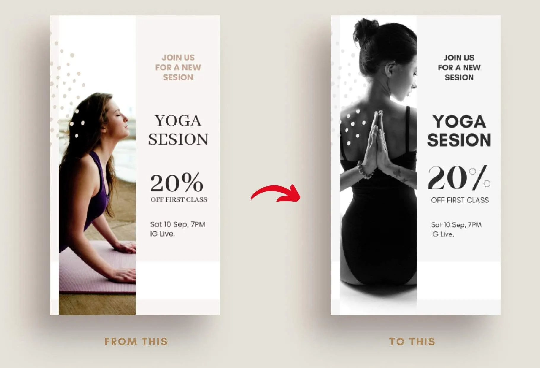 YOGA Elegant 97 Done-for-You Yoga Instagram Stories Fully Editable Canva Templates