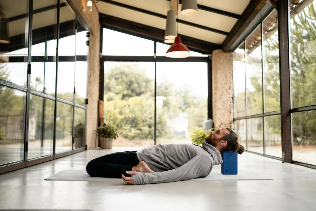 Yoga Foam Block Large - Grey/Blue
