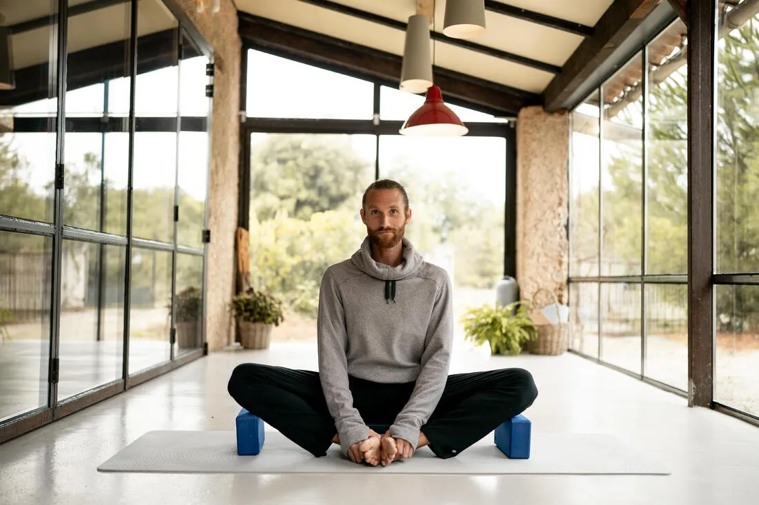 Yoga Foam Block Large - Grey/Blue