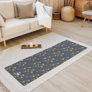 Yoga mat - Blue and Gold Jellyfishes