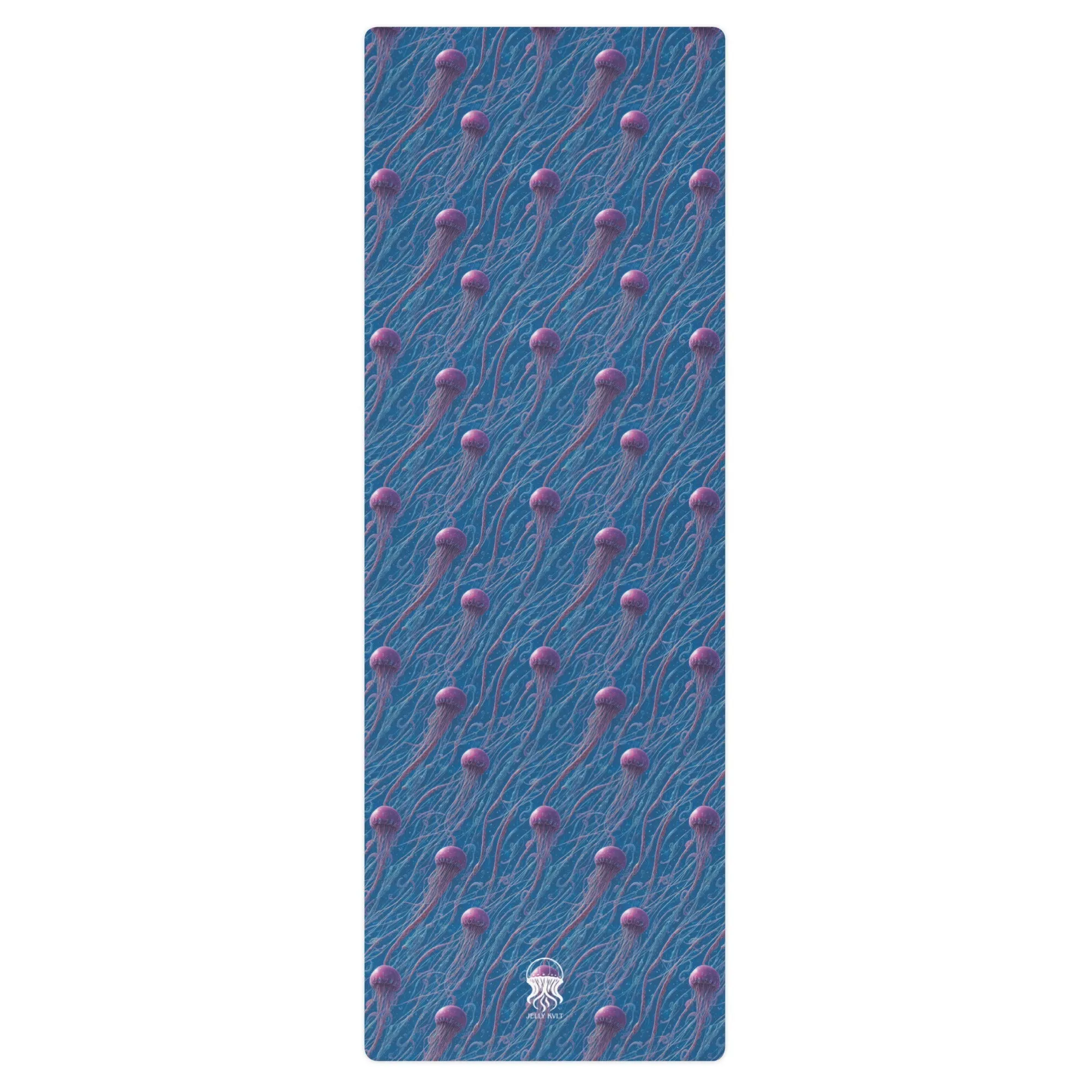 Yoga mat - Blue and Violet Jellyfishes