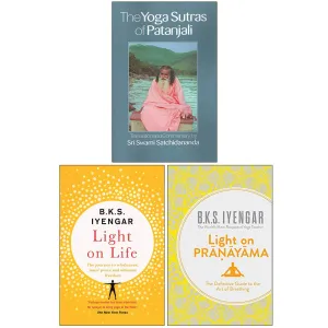 Yoga Sutras of Patanjali, Light on Life, Light on Pranayama 3 Books Collection Set