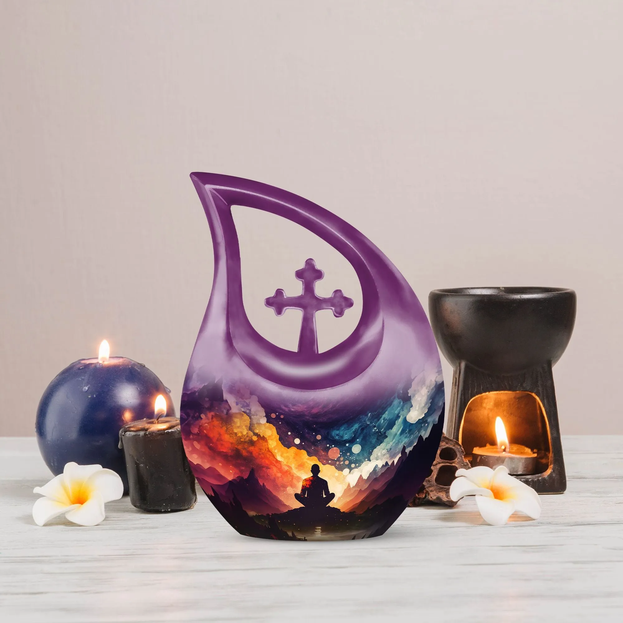 Yoga Urn - Unique Adult Memorial Cremation Urn