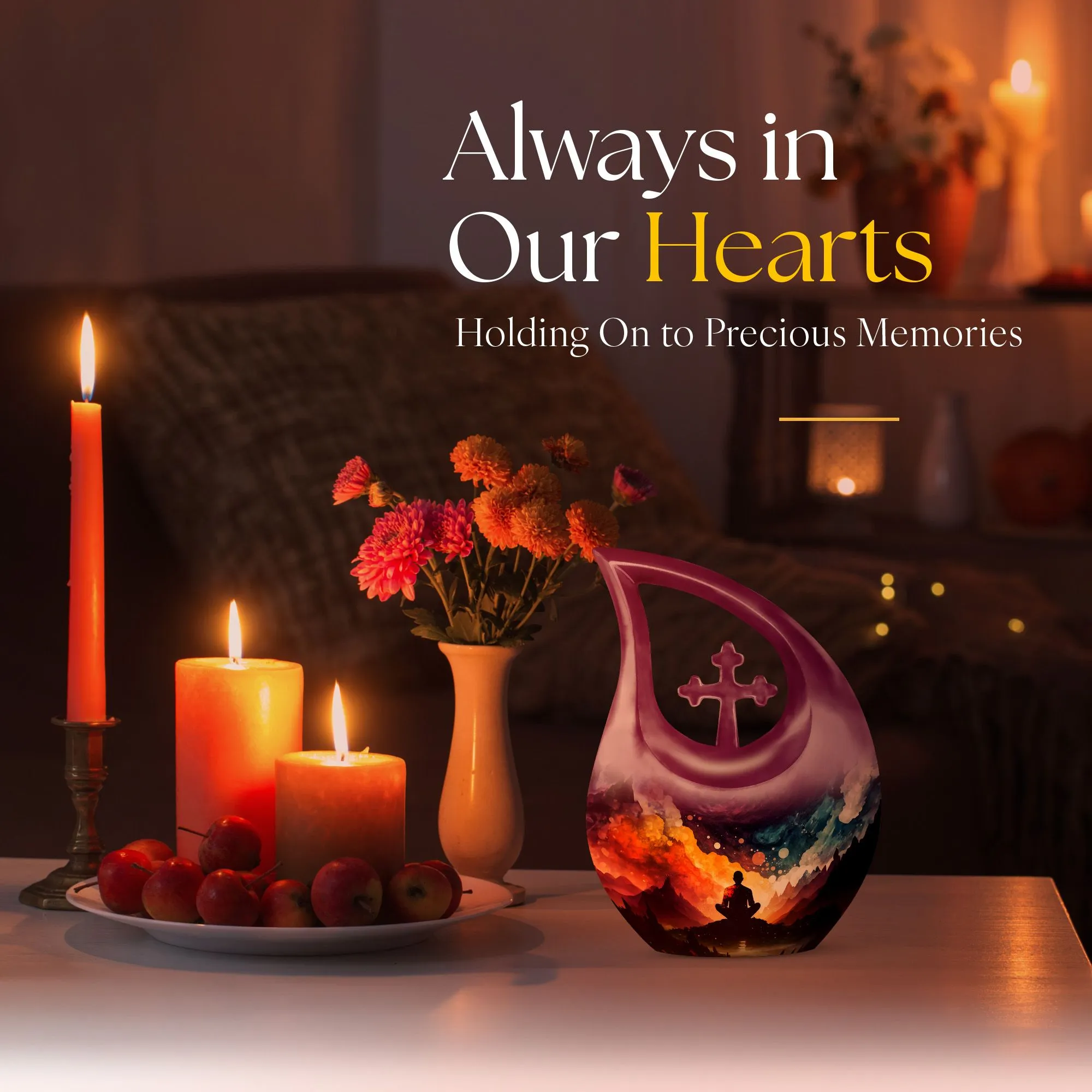 Yoga Urn - Unique Adult Memorial Cremation Urn