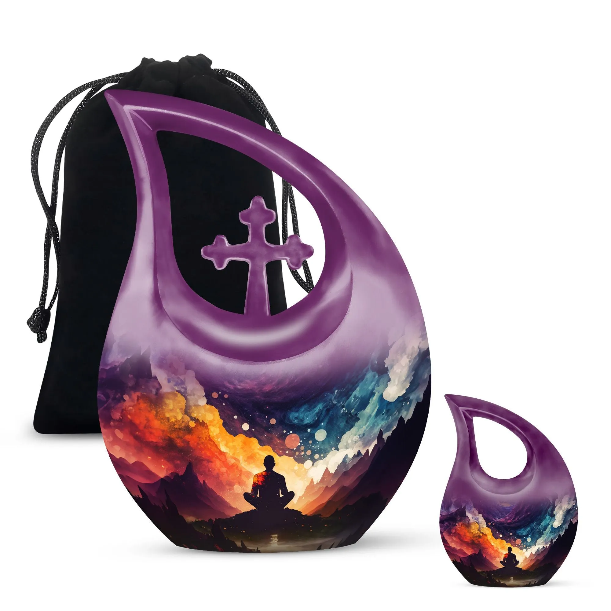 Yoga Urn - Unique Adult Memorial Cremation Urn