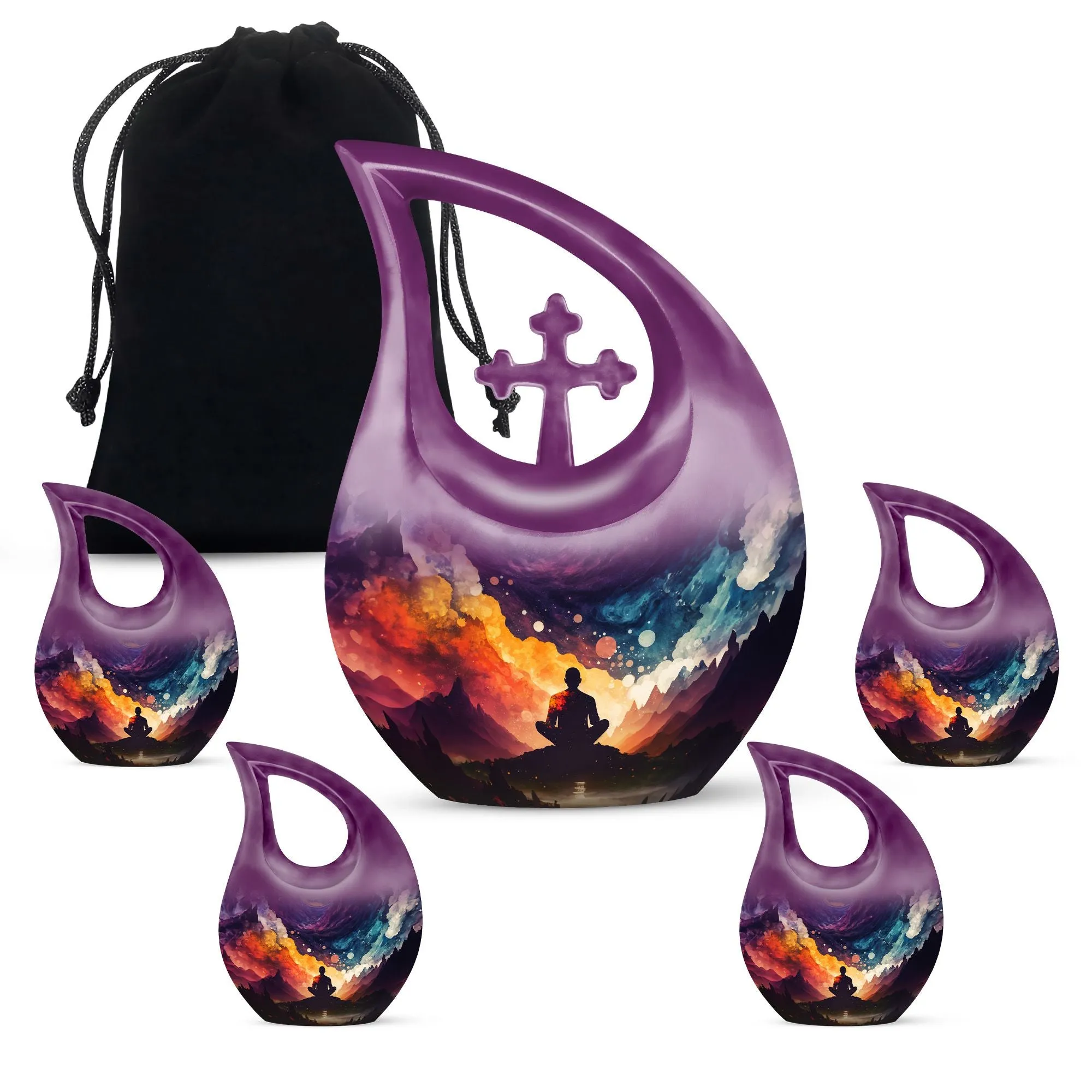 Yoga Urn - Unique Adult Memorial Cremation Urn