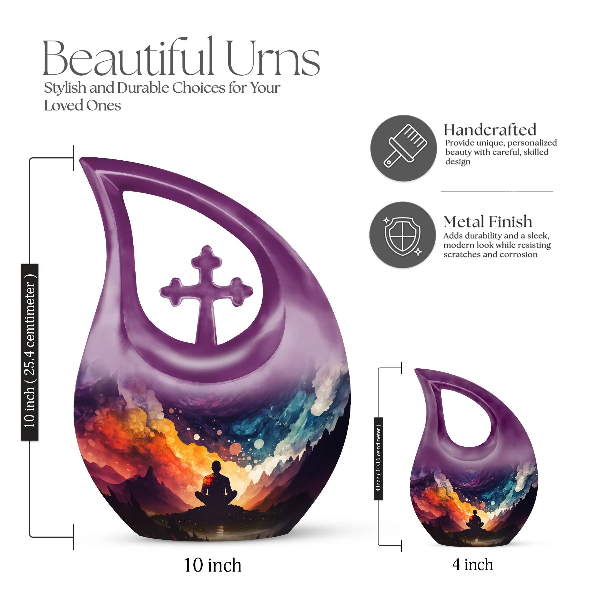 Yoga Urn - Unique Adult Memorial Cremation Urn