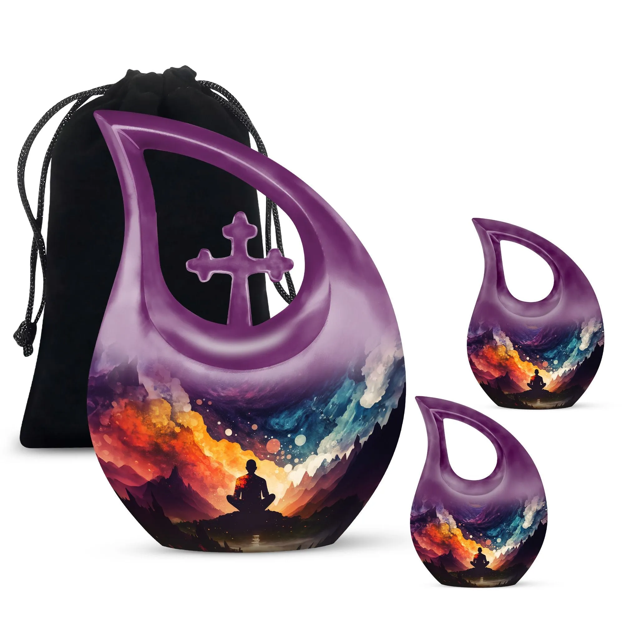 Yoga Urn - Unique Adult Memorial Cremation Urn