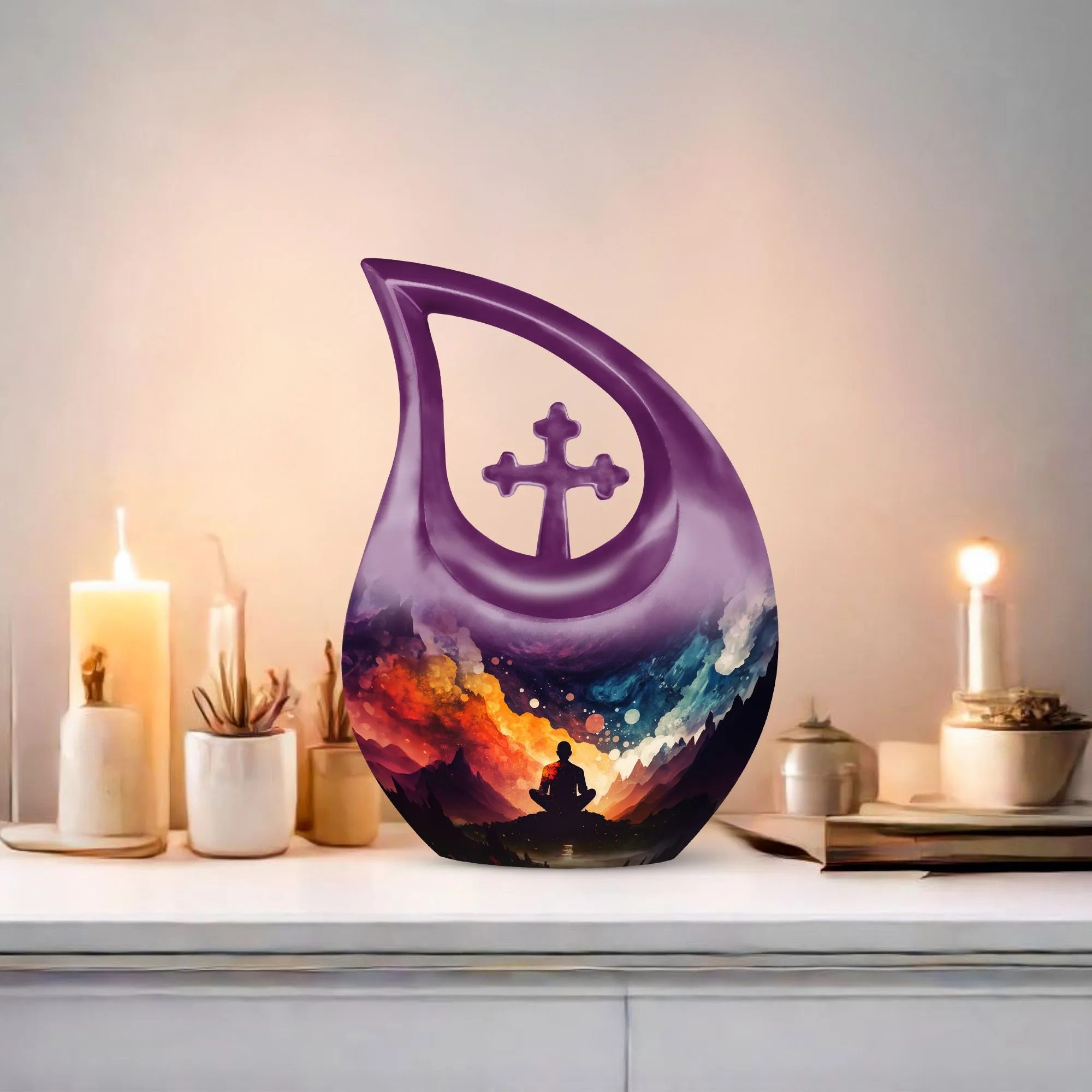 Yoga Urn - Unique Adult Memorial Cremation Urn