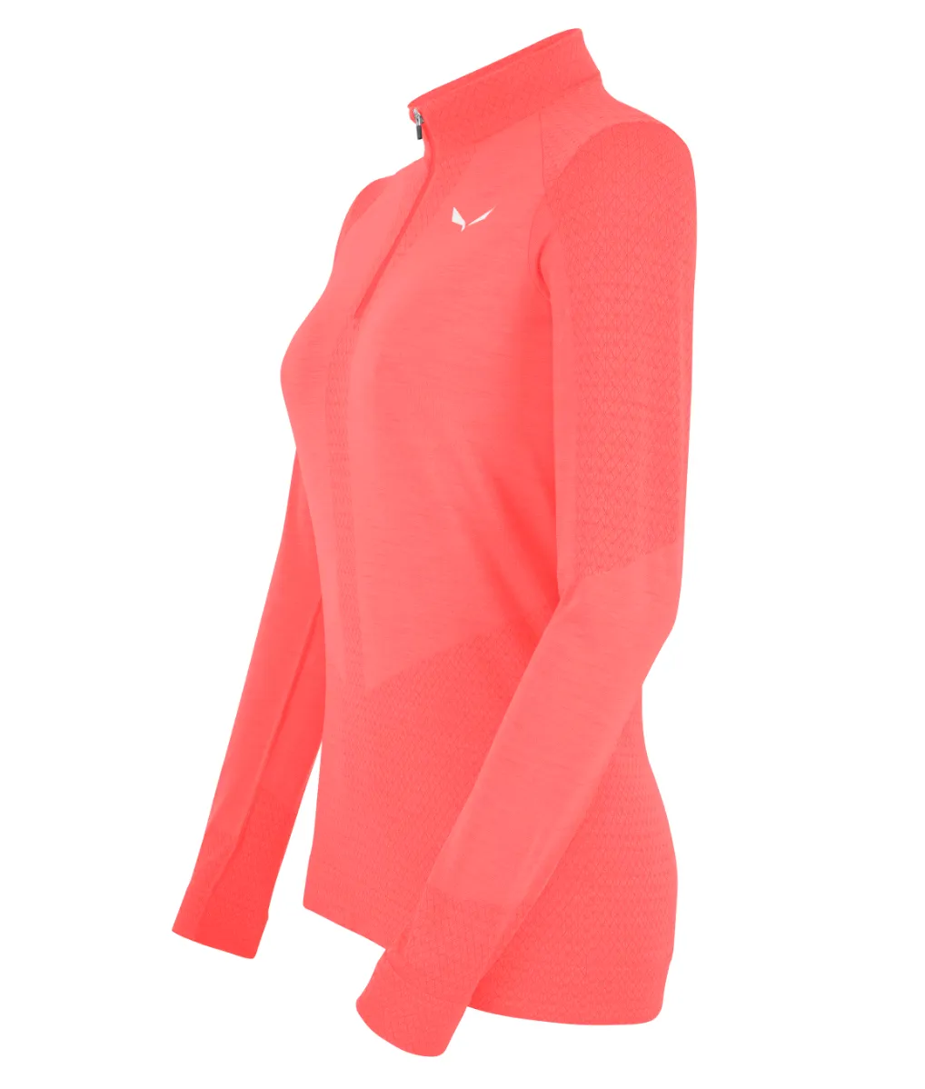 ZEBRU RESPONSIVE HALF ZIP WOMEN'S TEE